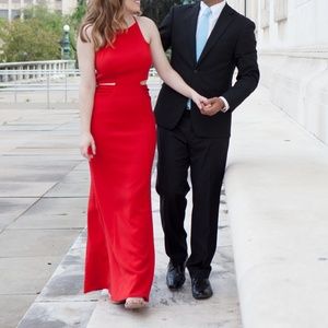 Badgely Mischka Red Keena Gown